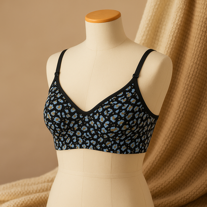 Pack Of 3 Non Padded Leopard Print Cotton Bra – Everyday Comfort Fit