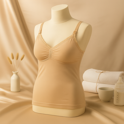 Flourish Nursing Seamless Feeding Lace Trim Camisole Bra Top 1002