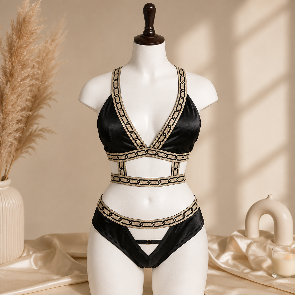 Flourish New High Quality Pure Silk bikini Style Padded Bra & Panty Set 2003