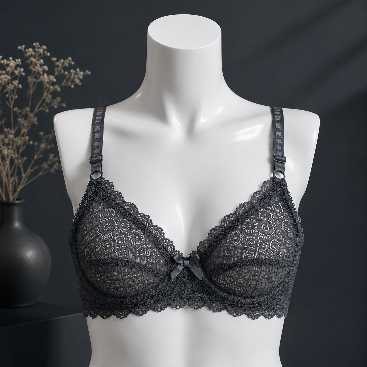 New Lace Bra – Elegant Floral Design | Non-Padded -S3