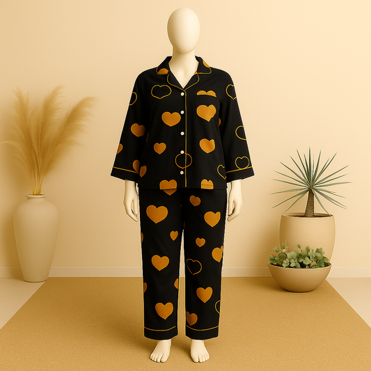 Flourish Summer  Cooling Linen 2-Piece Pajama Set  With Scrunchie