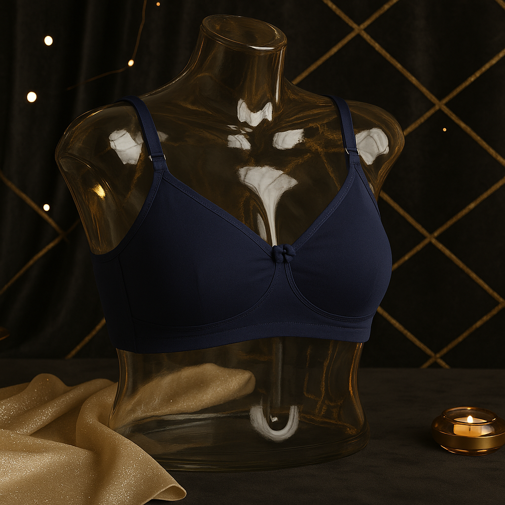 Flourish IMAGE-B High Quality 2-in-1 Cotton Bra with Free Invisible Straps – Soft, Pure, Comfortable & Full Coverage Non-Padded T-Shirt Bra