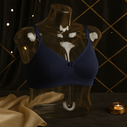 Flourish IMAGE-B High Quality 2-in-1 Cotton Bra with Free Invisible Straps – Soft, Pure, Comfortable & Full Coverage Non-Padded T-Shirt Bra