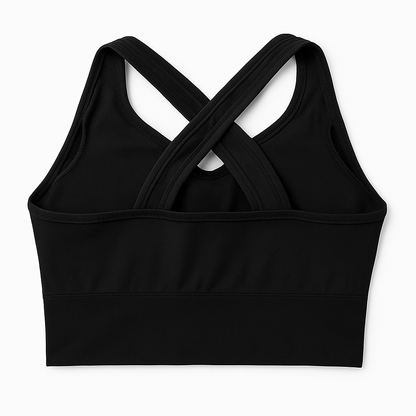 Flourish Front Zipper Sports Bra – Criss-Cross Back Support, Padded Comfort 288