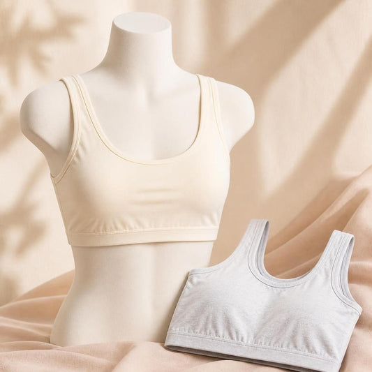Girls’ Soft Cotton Camisole Bra – Pack of 2