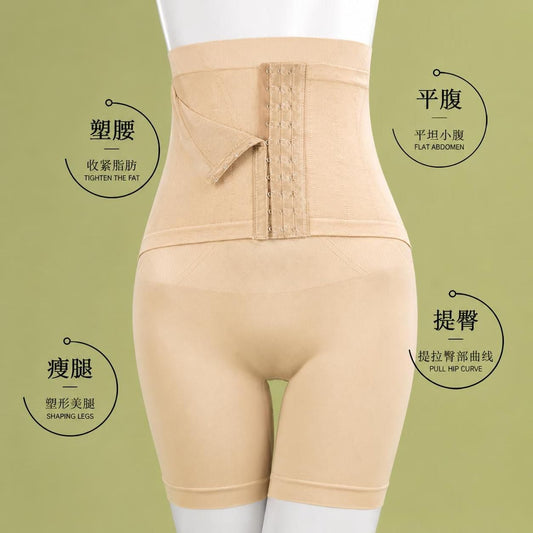 High-Waist Tummy Control Shaper Shorts with Adjustable Corset Hooks-D 25