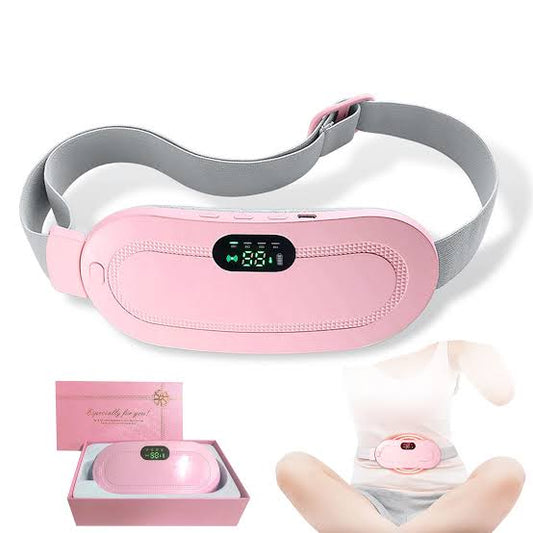 Electronic period cramp relief heating massager belt