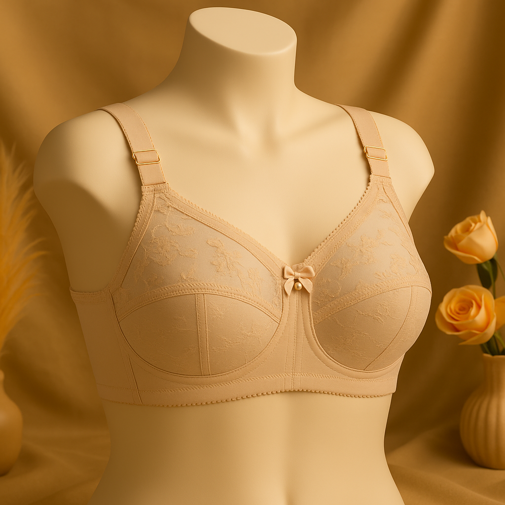 Flourish Disclosure non-padded full coverage plus size bra in skin colour