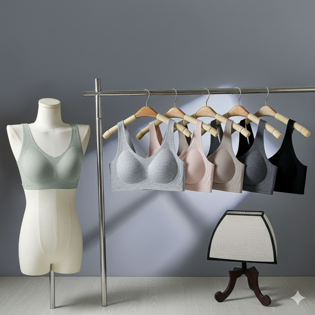 Flourish Ribbed Seamless Push-Up Sports Bra – Soft Fit, Natural Lift & Everyday Elegance 8126