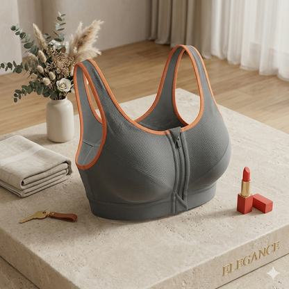 Flourish Non-Padded Front Zip Sports Bra – Breathable Activewear Bra 99002