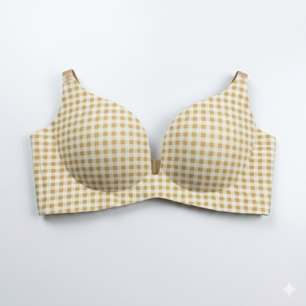 Pack of 2 Fashionable Deep U Push-Up Soft Support Bra 3D Shaping for Small Breasts Comic Bust Big Maker Soft Women's Underwear Seamless