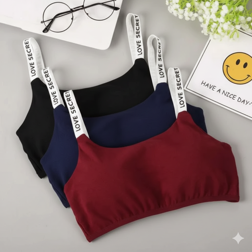 Pack Of 2  Seamless Removable Padded Fitness Sport Casual Bra For Girls -1801