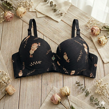 Pack of 2 Flourish  Elegant Embroidered Floral Padded Comfort Bra – Soft Texture & Premium Shape -937