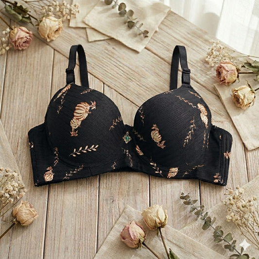 Pack of 2 Flourish  Elegant Embroidered Floral Padded Comfort Bra – Soft Texture & Premium Shape -937