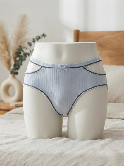 Pack of 3 Ribbed Bow Detail Briefs -8861