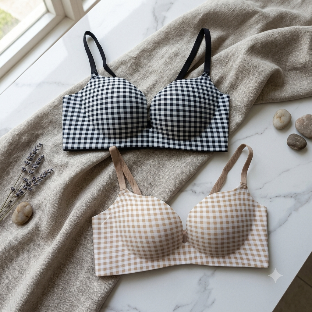 Pack of 2 Fashionable Deep U Push-Up Soft Support Bra 3D Shaping for Small Breasts Comic Bust Big Maker Soft Women's Underwear Seamless
