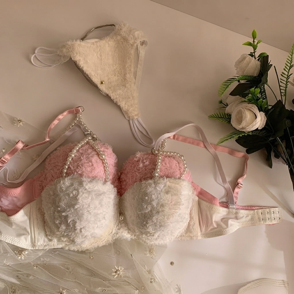 Women’s Padded Bra and Panty Set – Lace Lingerie Set -CH L1
