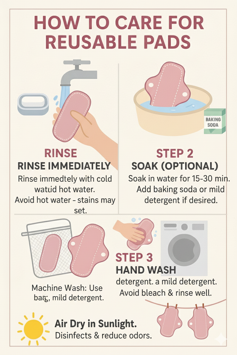 Flourish New Waterproof Women Cloth Sanitary Napkin Menstrual Pad Reusable, Period Pads, Sanitary Pads