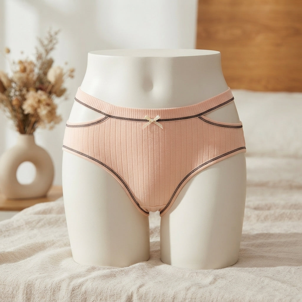 Pack of 3 Ribbed Bow Detail Briefs -8861