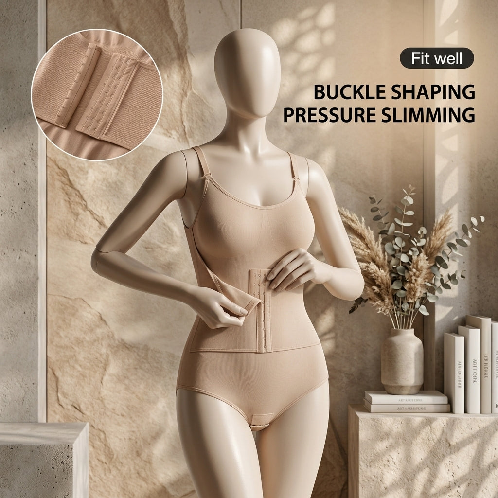 Seamless Butt Lifter & Tummy Control Bodysuit – Back Support Shaper -6889
