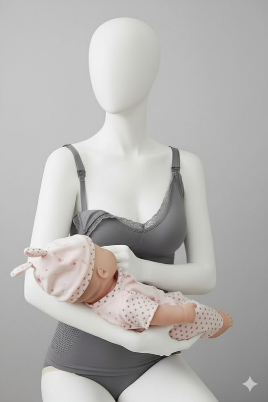 Flourish Nursing Seamless Feeding Lace Trim Camisole Bra Top 1002