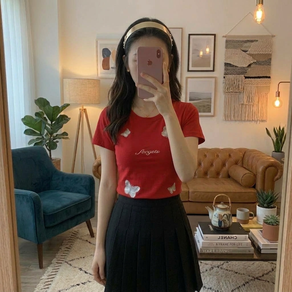 Women’s Butterfly Printed Casual T-Shirt 8507