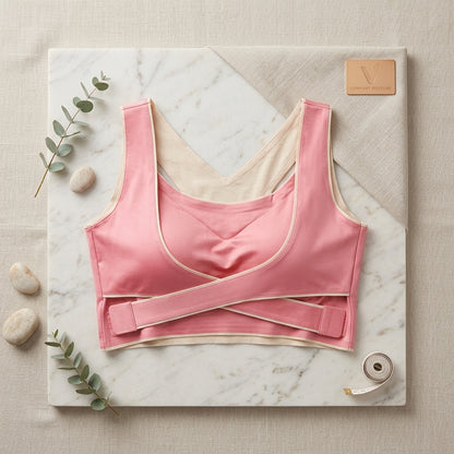 Flourish Pink Cross-Wrap Sports Bra