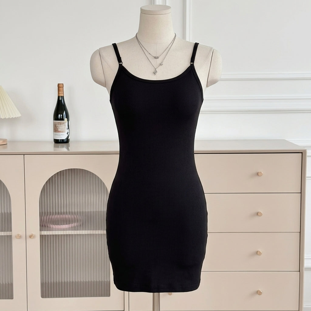 Women's Adjustable Spaghetti Strap Cami Slip Dress – Ultra-Soft Inner Wear & Loungewear-207