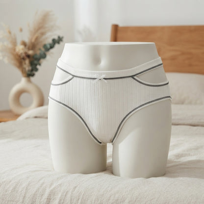 Pack of 3 Ribbed Bow Detail Briefs -8861