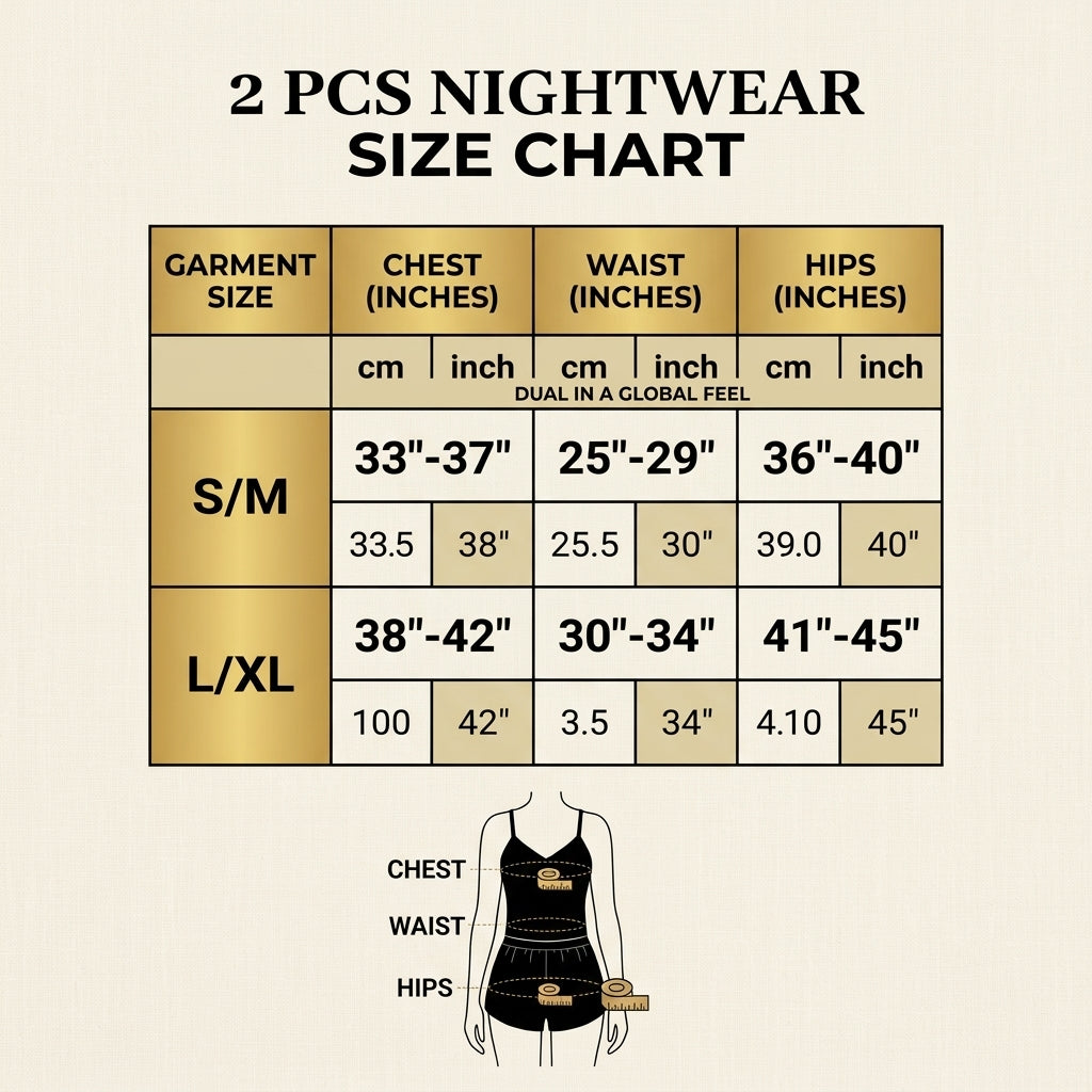 Flourish 2 pcs silk Cami Sets Charming Style Short Non Padded Inner and Short Nighty 2409