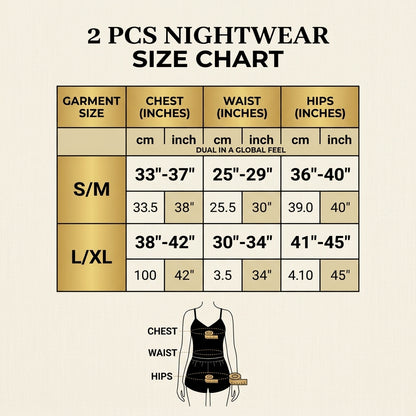 Flourish 2 pcs silk Cami Sets Charming Style Short Non Padded Inner and Short Nighty 2409
