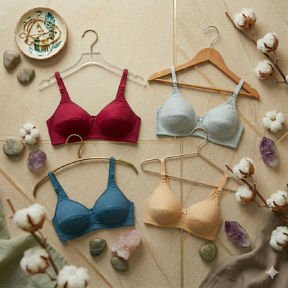 Flourish Pack of 4 "Everyday Comfort" Soft Padded Bra - 119