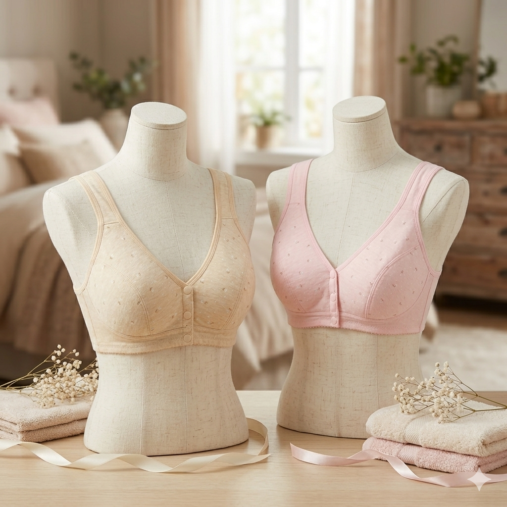 Flourish Comfortable Solid Seamless Front Button Nursing Bra-105