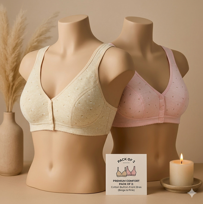 Flourish Comfortable Solid Seamless Front Button Nursing Bra-105