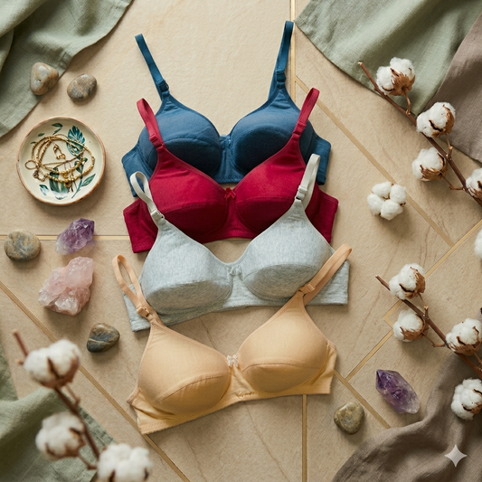 Flourish Pack of 4 "Everyday Comfort" Soft Padded Bra - 119