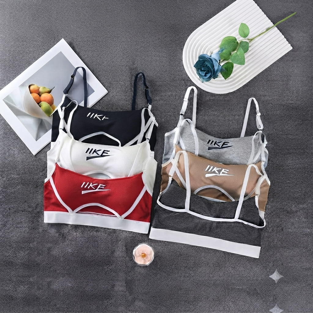 Pack of 2 "Comfort & Style" Ribbed Sports Bra  -IIKE 855-1