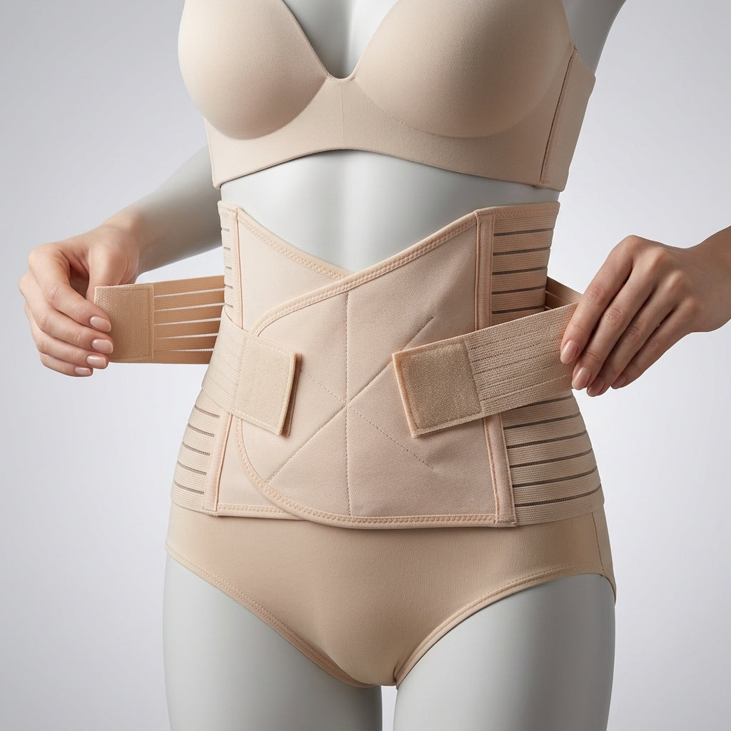 Flourish Postpartum Belly Band – Breathable Postnatal Recovery Girdle for Belly, Waist & Back Support (C-Section & Natural Birth Friendly) M09