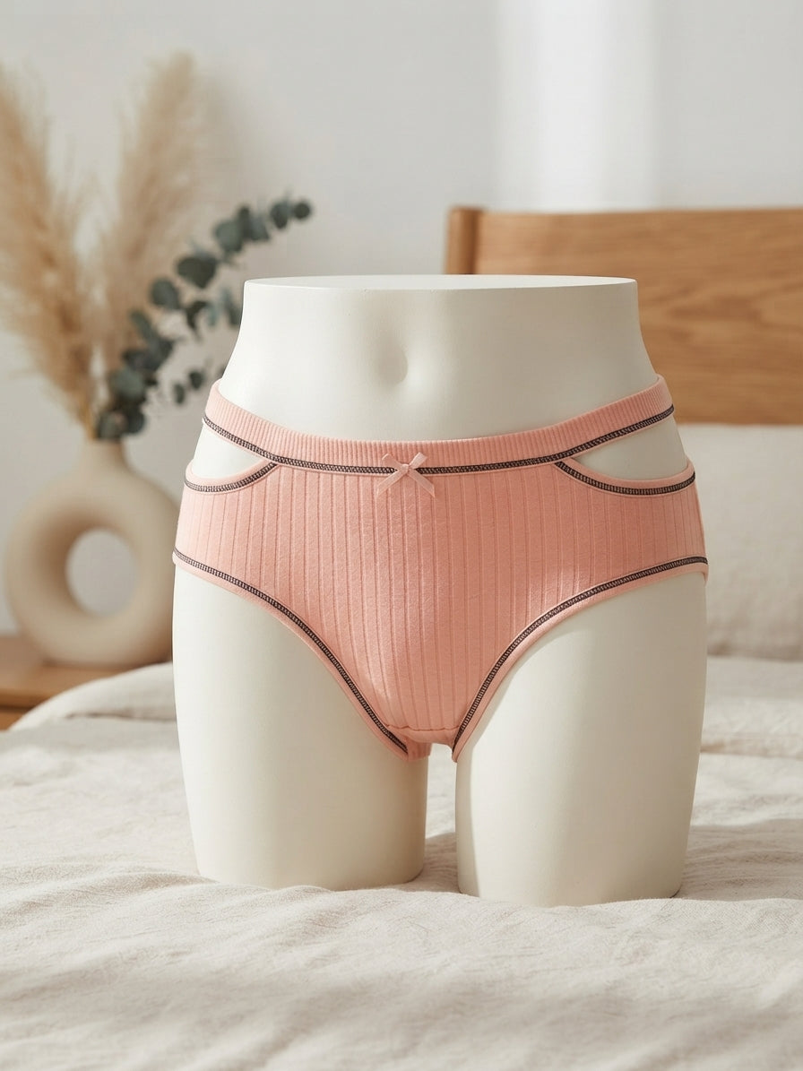 Pack of 3 Ribbed Bow Detail Briefs -8861