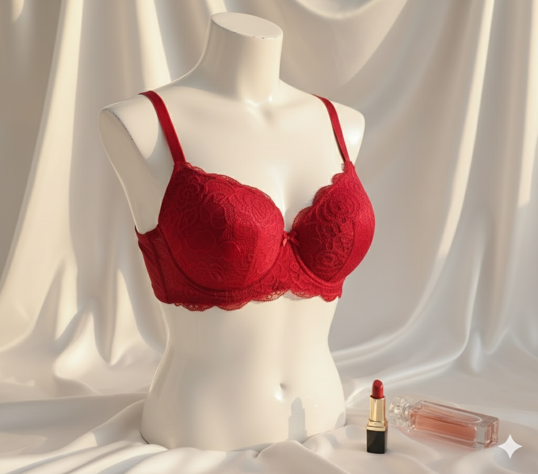 Flourish Wired Padded Lace Bra – Elegant Push-Up Support & Comfort for Bridal Wear 209