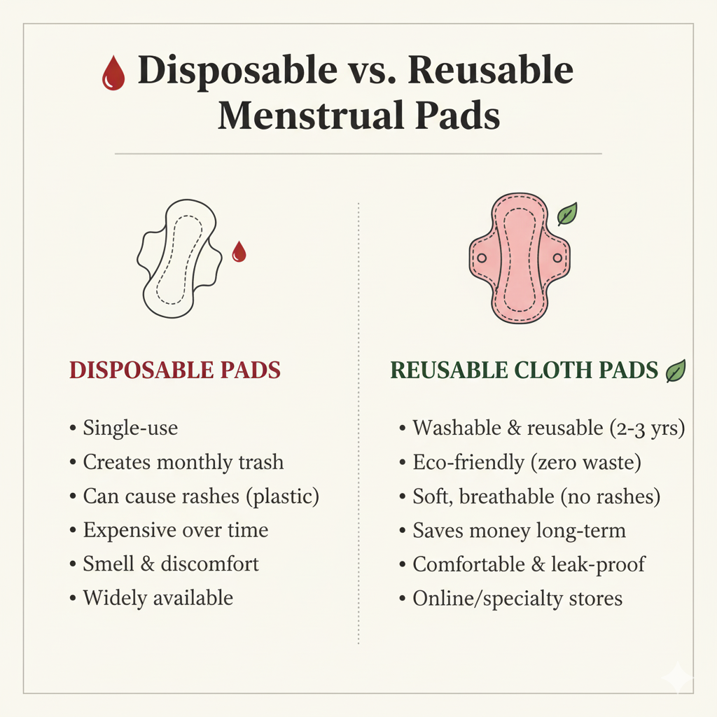 Flourish New Waterproof Women Cloth Sanitary Napkin Menstrual Pad Reusable, Period Pads, Sanitary Pads