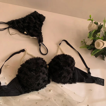 Women’s Padded Bra and Panty Set – Lace Lingerie Set -CH L1