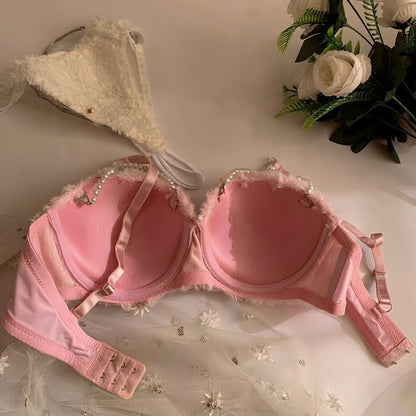 Women’s Padded Bra and Panty Set – Lace Lingerie Set -CH L1