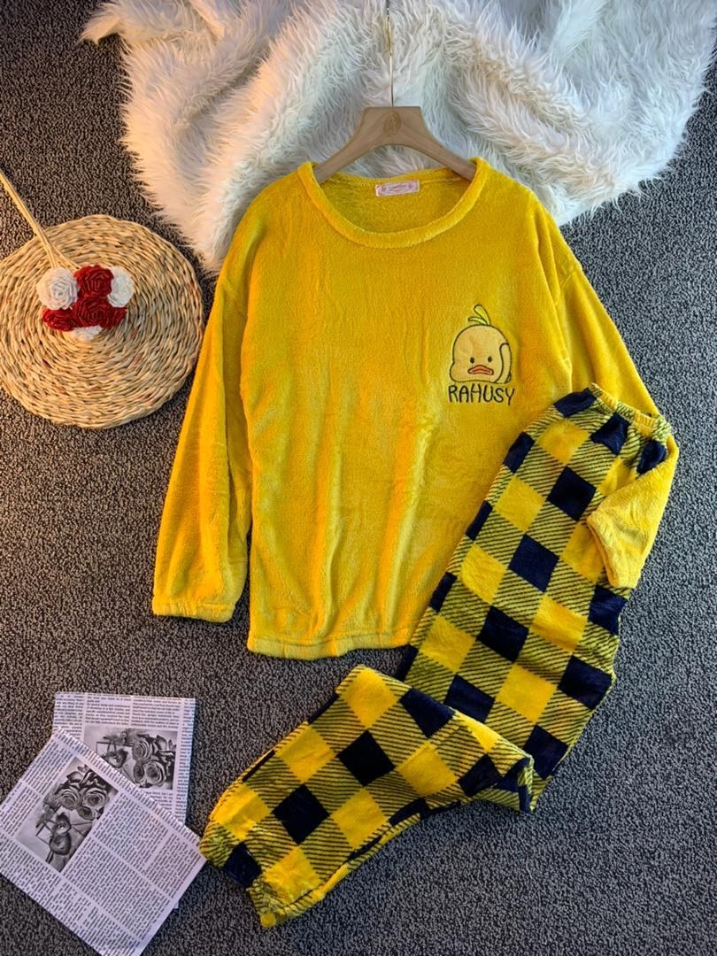 Flourish Cozy Fleece Loungewear Set – Ultra Soft Winter Night Suit