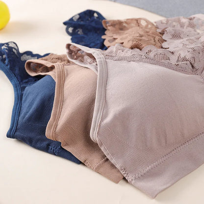 Pack of 3 Soft Lace Padded Bralette | Wireless Everyday Comfort