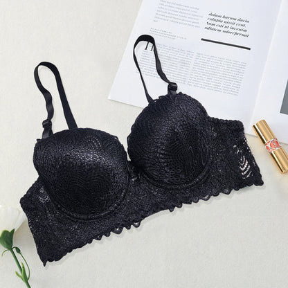 High Quality Hard Push Wired Cute Embroidered Adjustable Straps Bra 8216