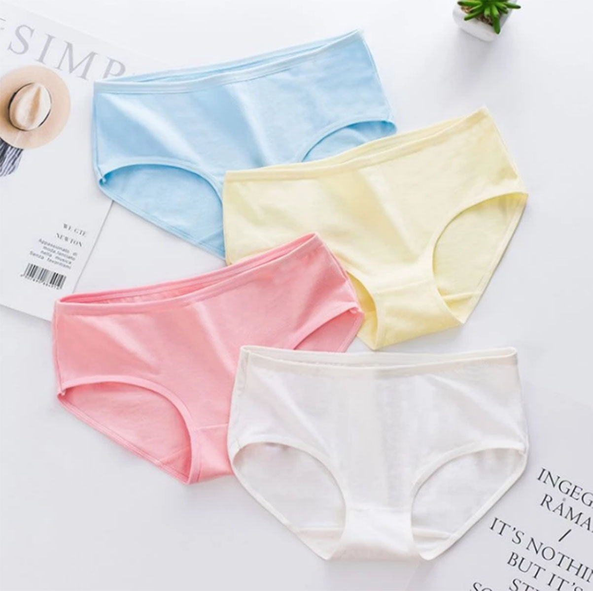 Flourish Budget Pack Of 3 Comfortable Cotton Brief Women Seamless Underwear Panties