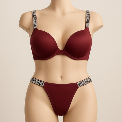 Flourish Signature Padded Bra & Panty Set – Crystal Strap Style 3036