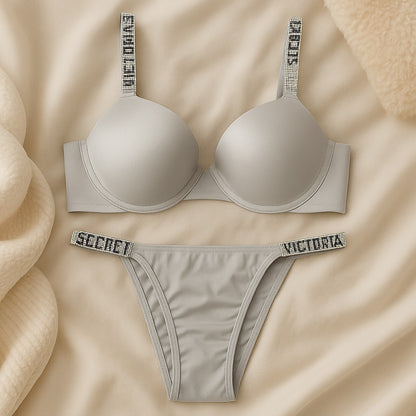 Flourish Signature Padded Bra & Panty Set – Crystal Strap Style 3036