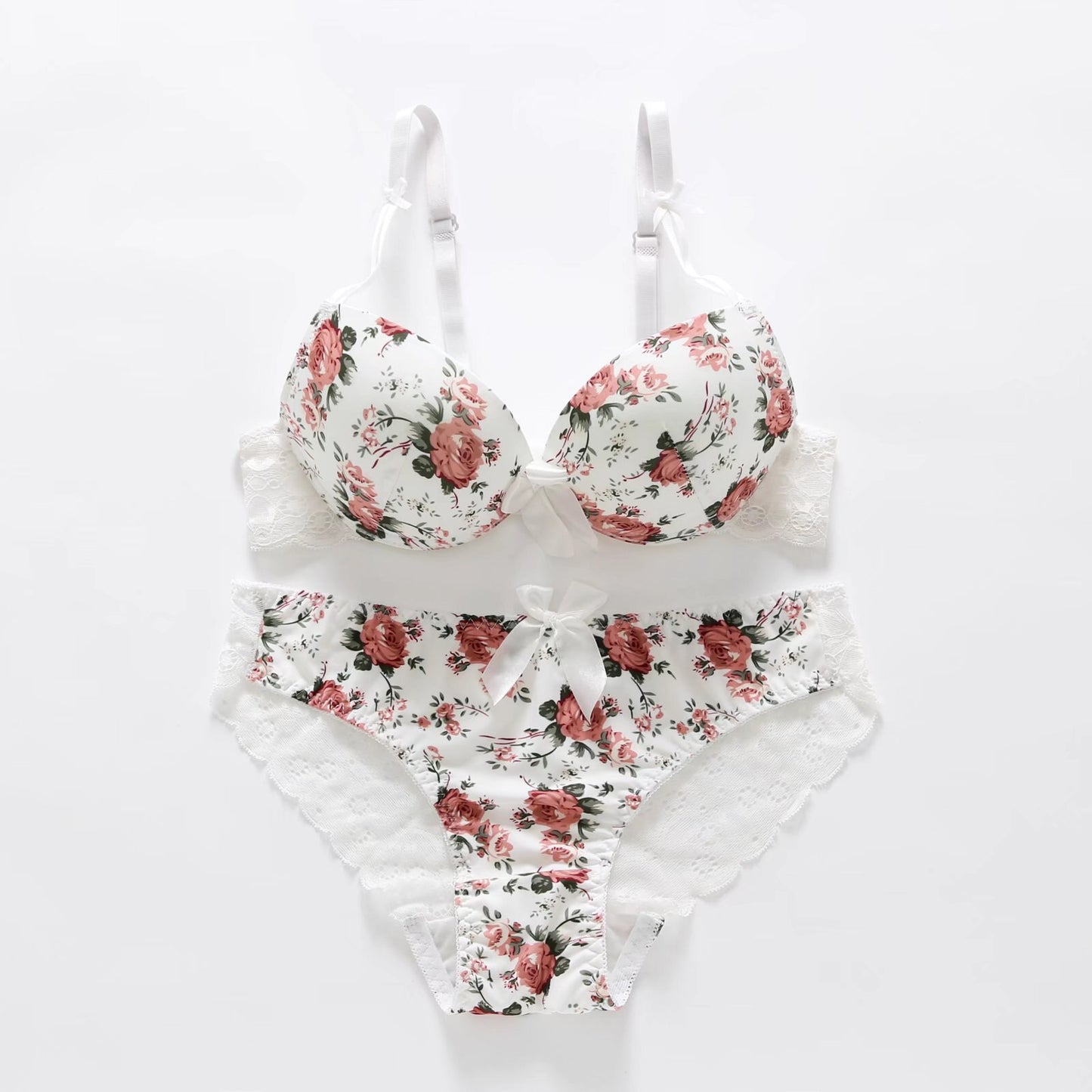 Flourish Floral Printed Ruby Rose Floral Lace Lingerie Set – Bra & Panty Set  111