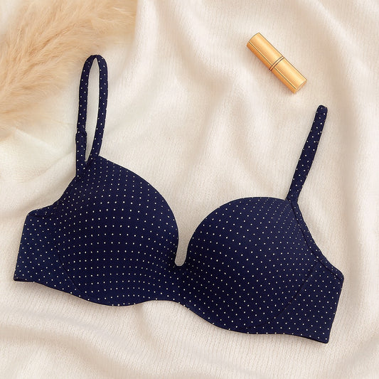 Flourish Premium Wired Padded Polka-Dot Everyday Bra – 7057